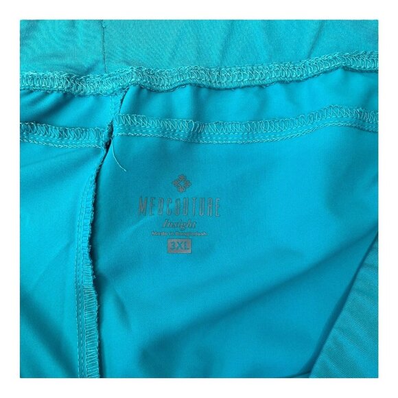 Med Couture Insight Women Turquiose Cargo Pockets Scrub Pant,SZ 3XL Drawstring. - Picture 4 of 11